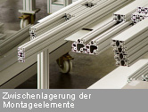 Zwischenlagerung der Montageelemente